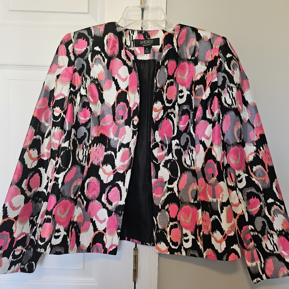 Pink and black Kasper blazer